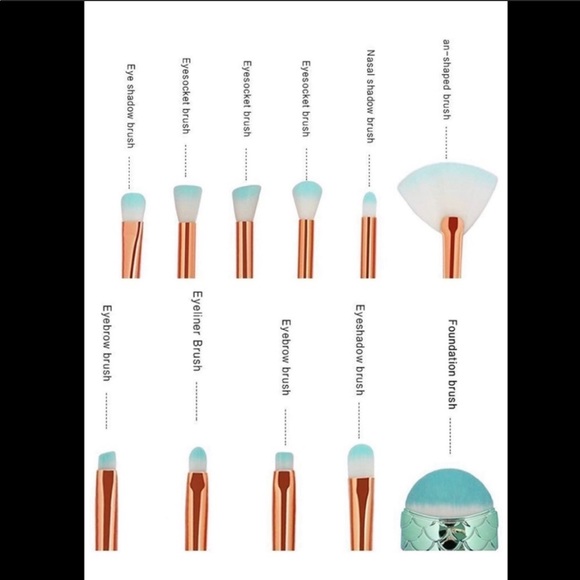 Mermaid Brushes Set 11pc - Picture 2 of 2